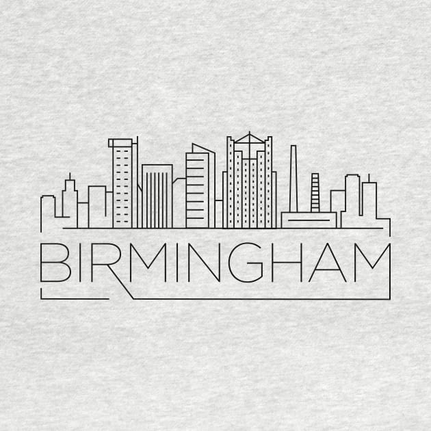 Birmingham Minimal Skyline by kursatunsal